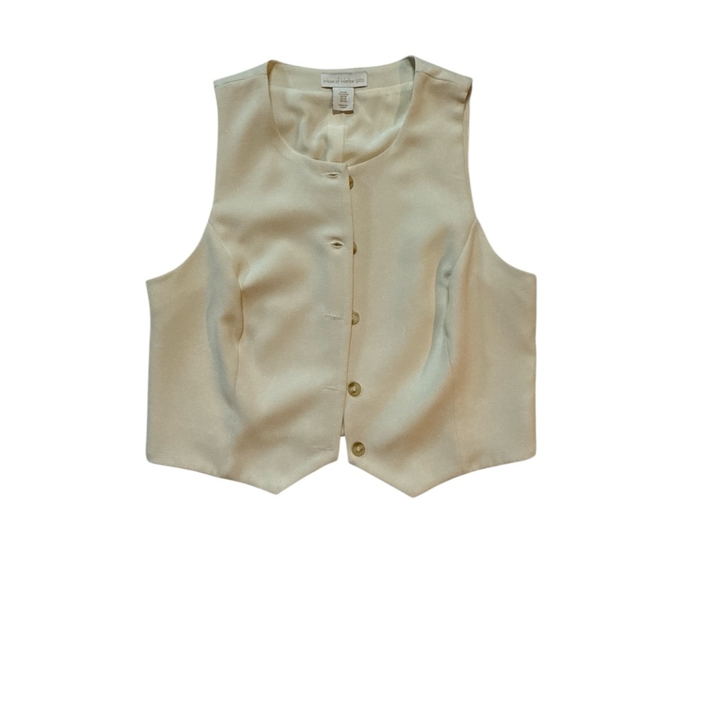House of Harlow 1960 Ivory Button-Up Vest